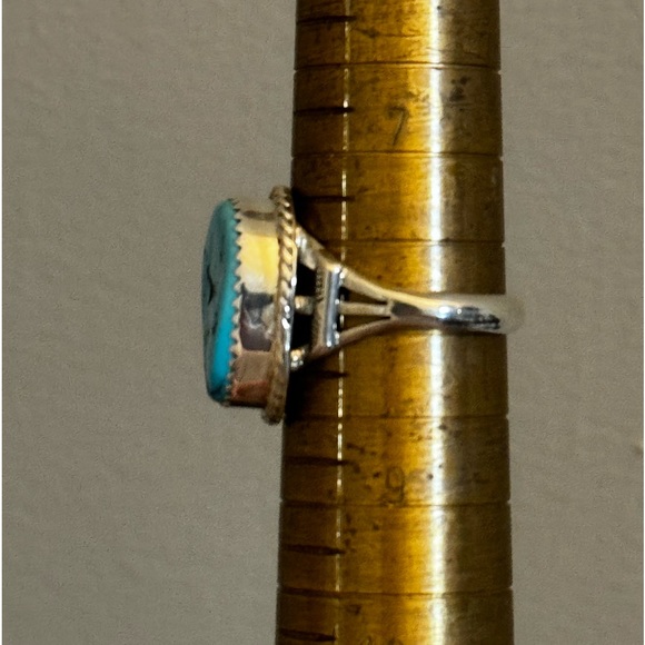 Vintage Tom Taylor Turquoise Native American Sterling Silver  Ring - Picture 7 of 7